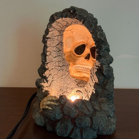 Vintage Skeleton Accent Light Halloween Goth Decor 2001 Adams Apple Dist - Picture 3 of 11